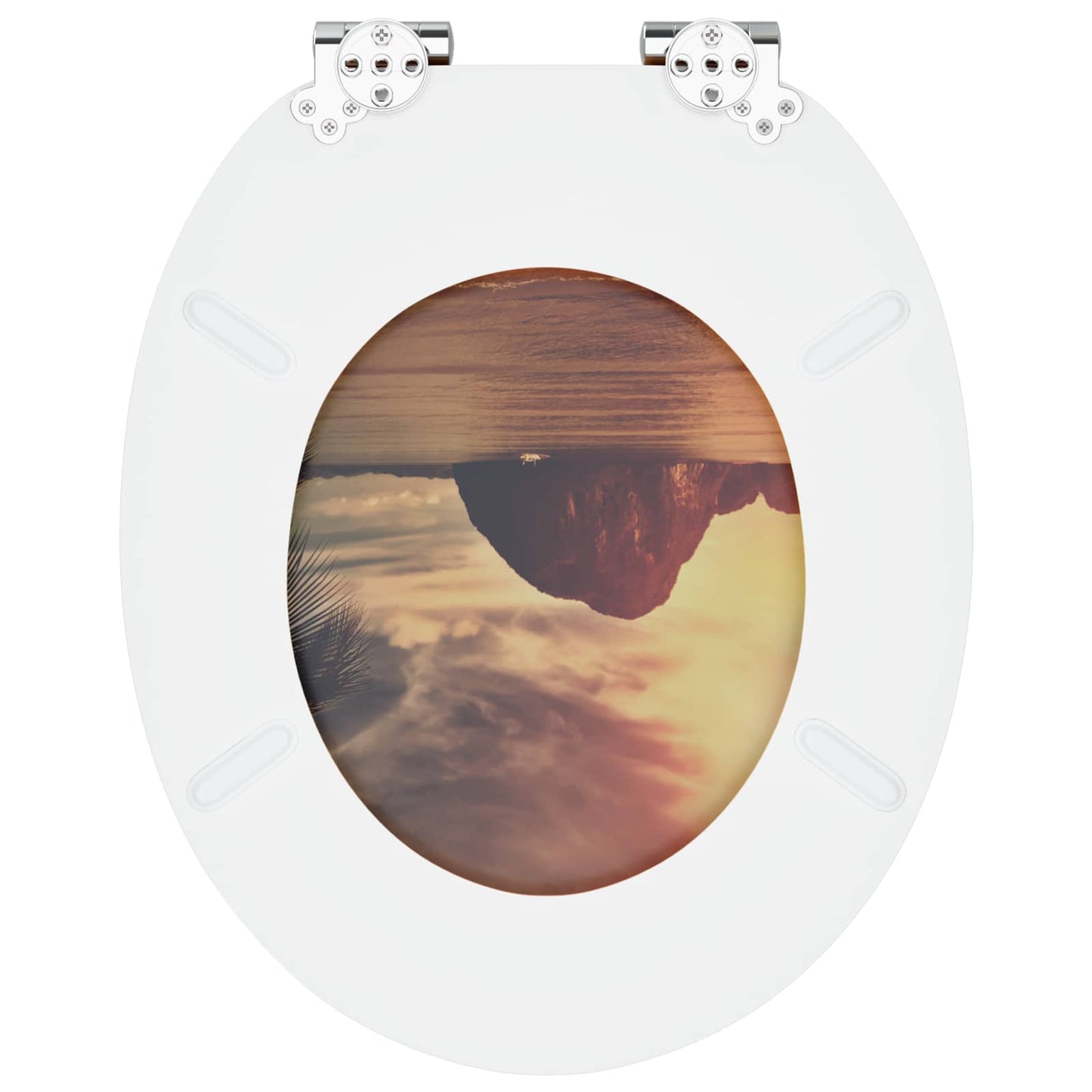 Myk-lukking toalettsete Oransje 44 x 38 cm MDF-plater