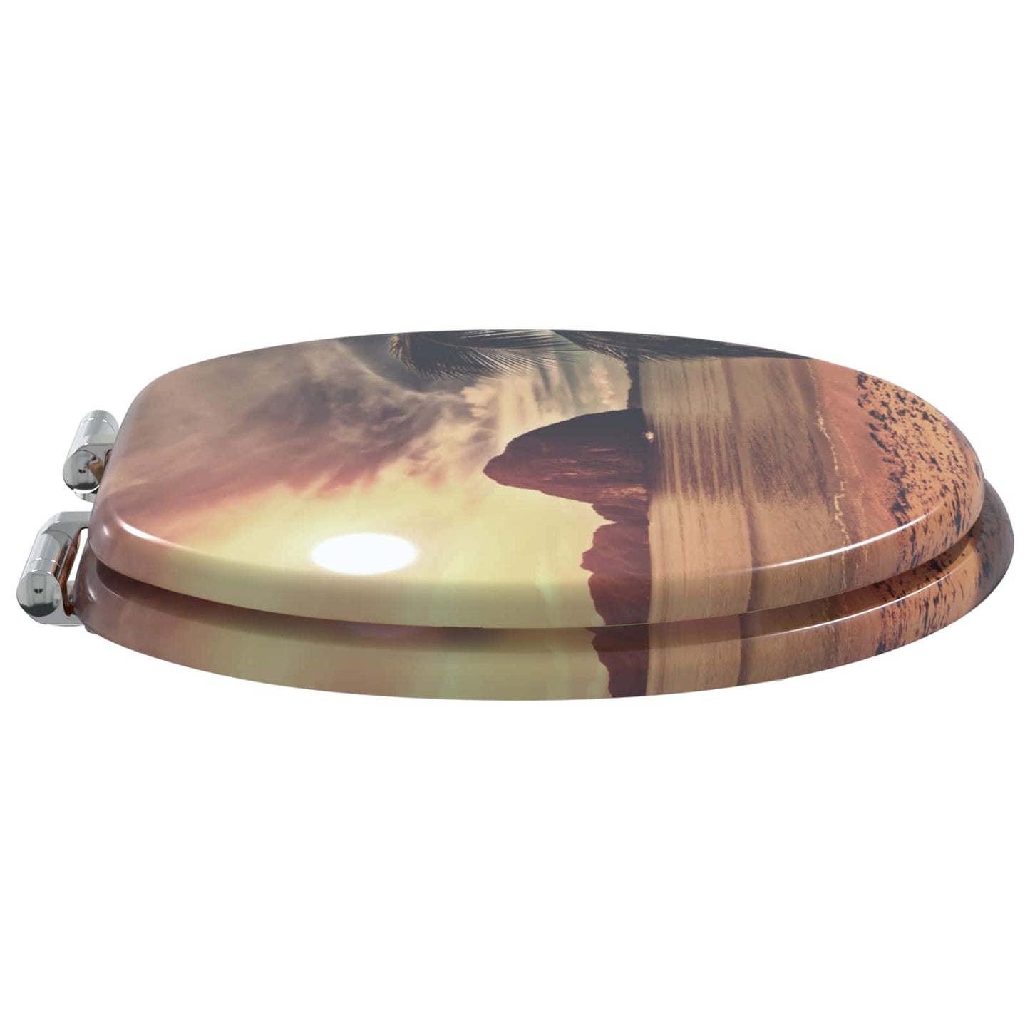 Myk-lukking toalettsete Oransje 44 x 38 cm MDF-plater