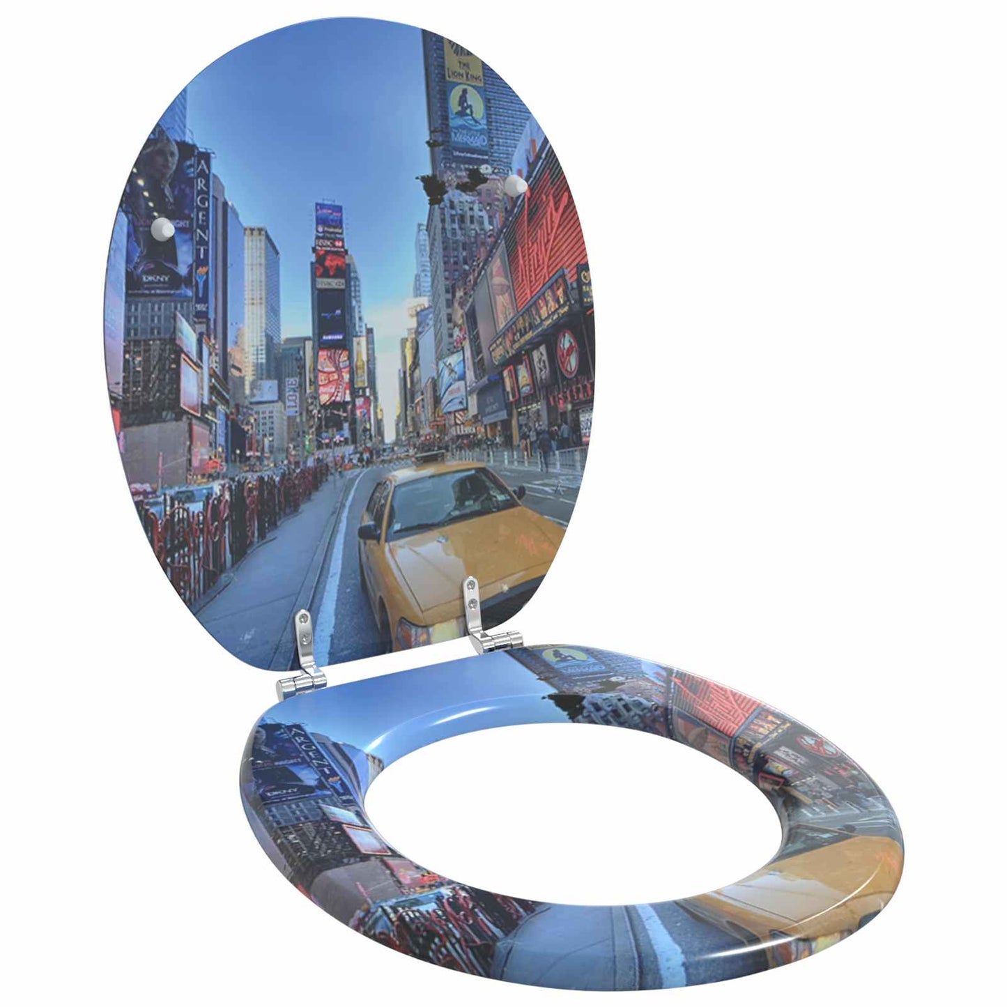 Myk-lukking toalettsete Flerfarget 44 x 38 cm MDF-plater