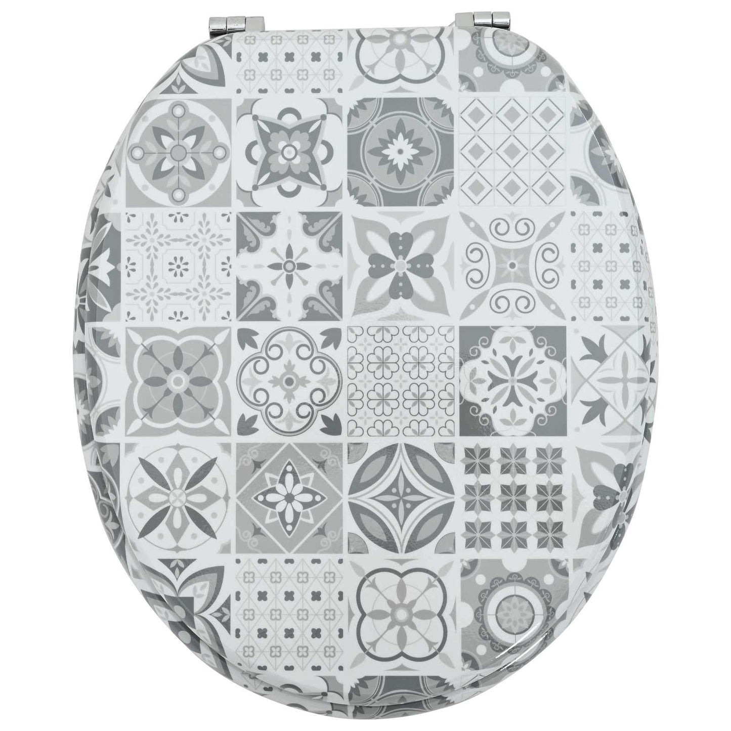 Myk-lukking toalettsete Grå 44 x 38 cm MDF-plater
