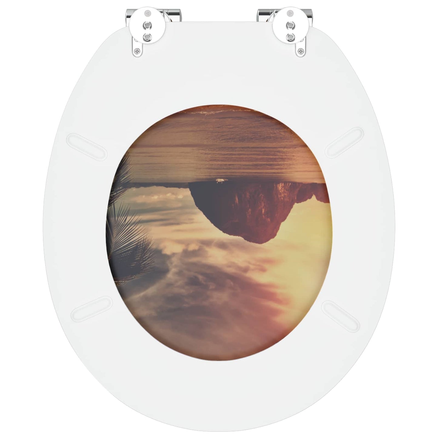 Myk-lukking toalettsete Oransje 44 x 38 cm MDF-plater