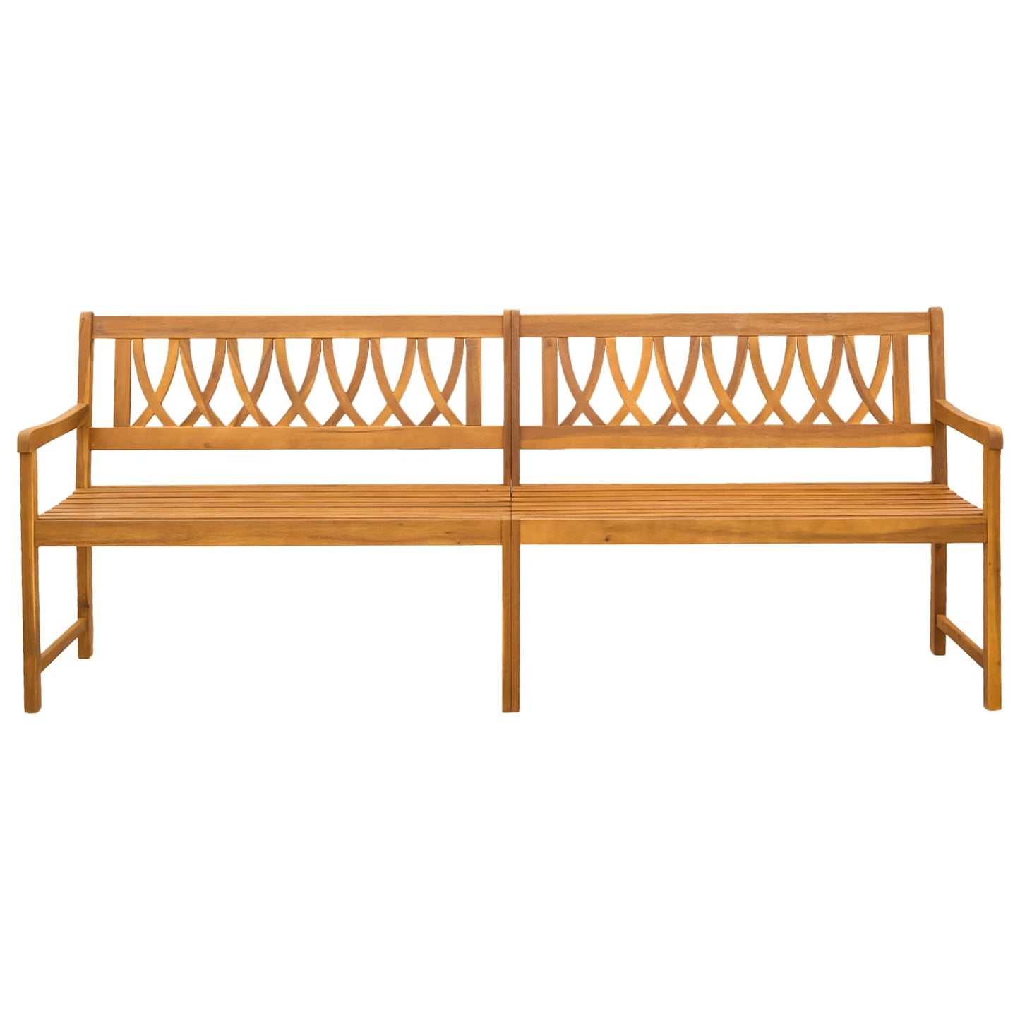 Utendørs benk Naturlig 220 x 55,5 x 90 cm Solid akasietre