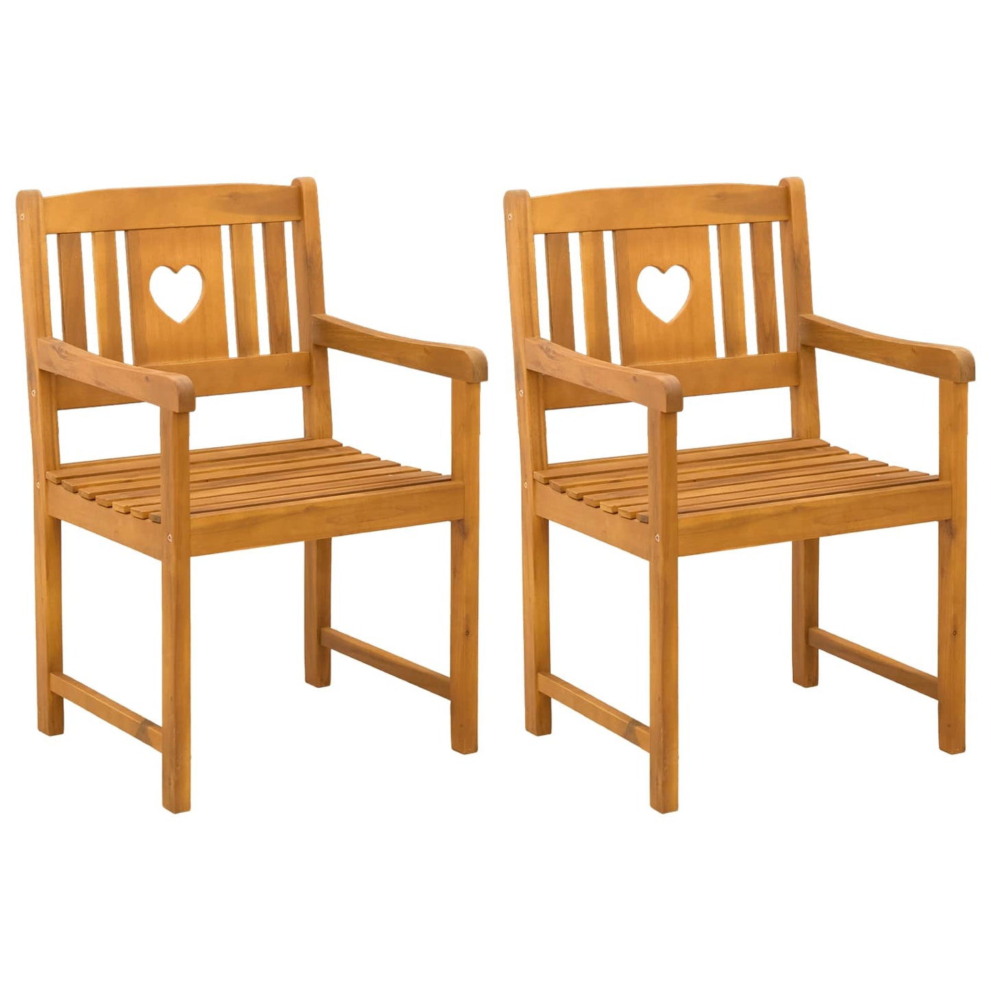 Utendørs benk 2 pcs Naturlig 56 x 55,5 x 90 cm Solid akasietre