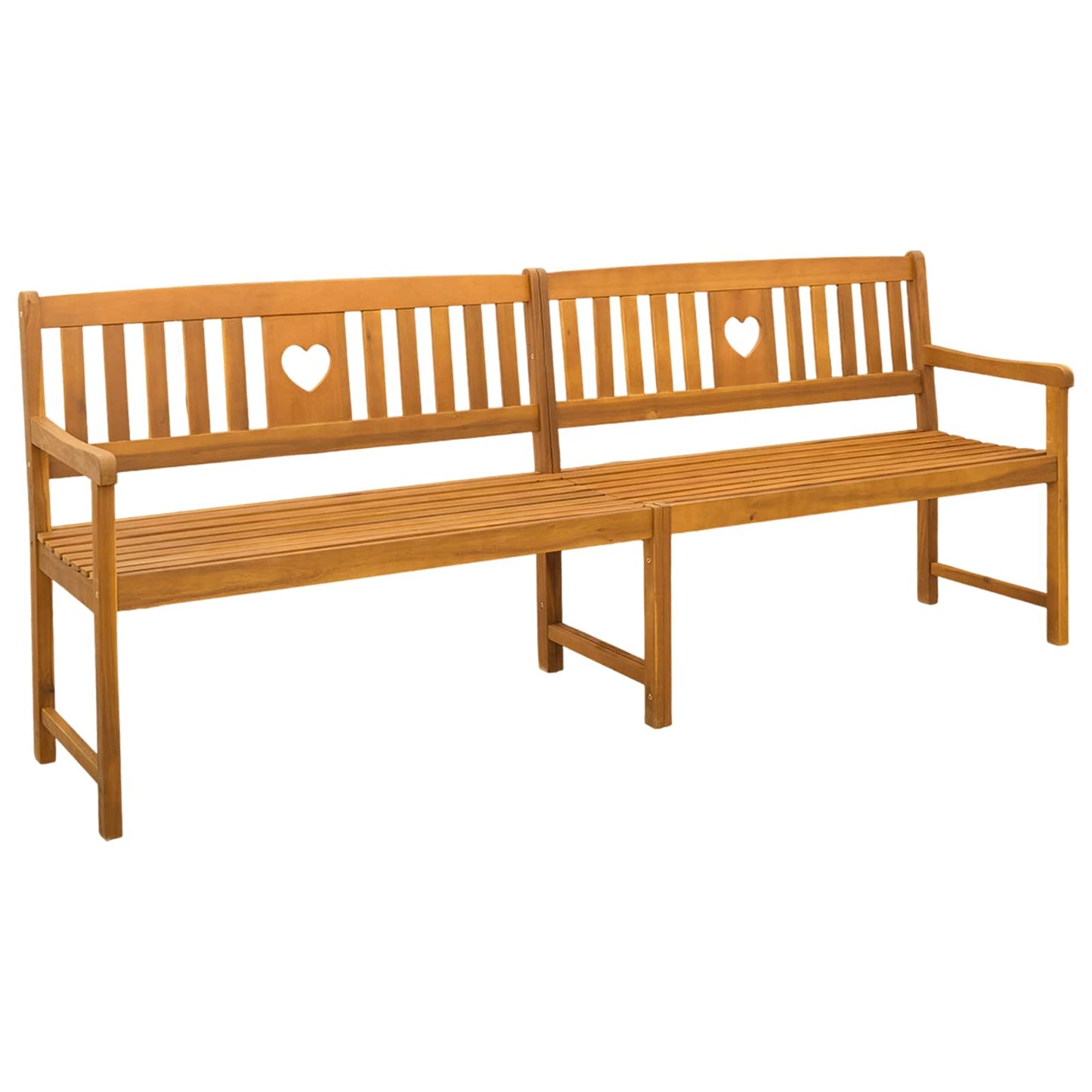 Utendørs benk Naturlig 220 x 55,5 x 90 cm Solid akasietre
