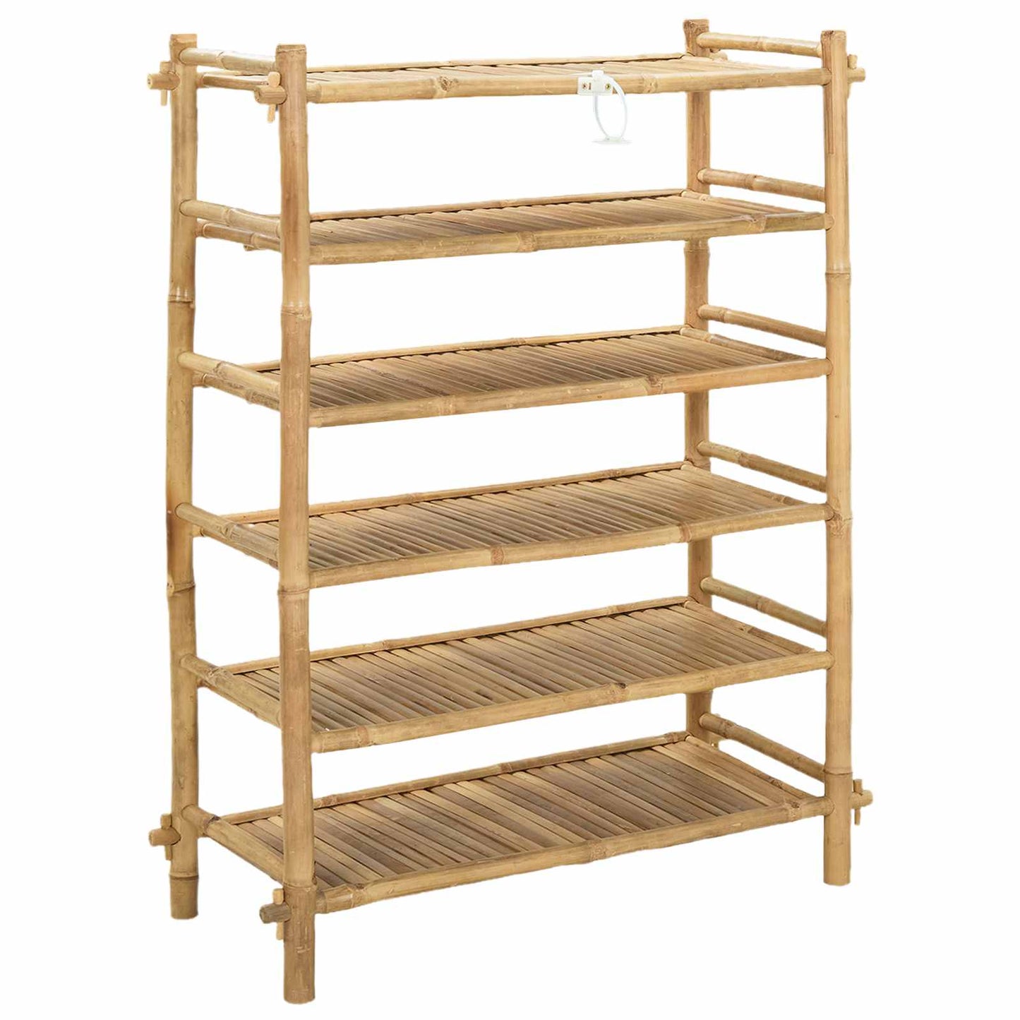 Sko Hylle med hylle Naturlig 6-nivå Bambus