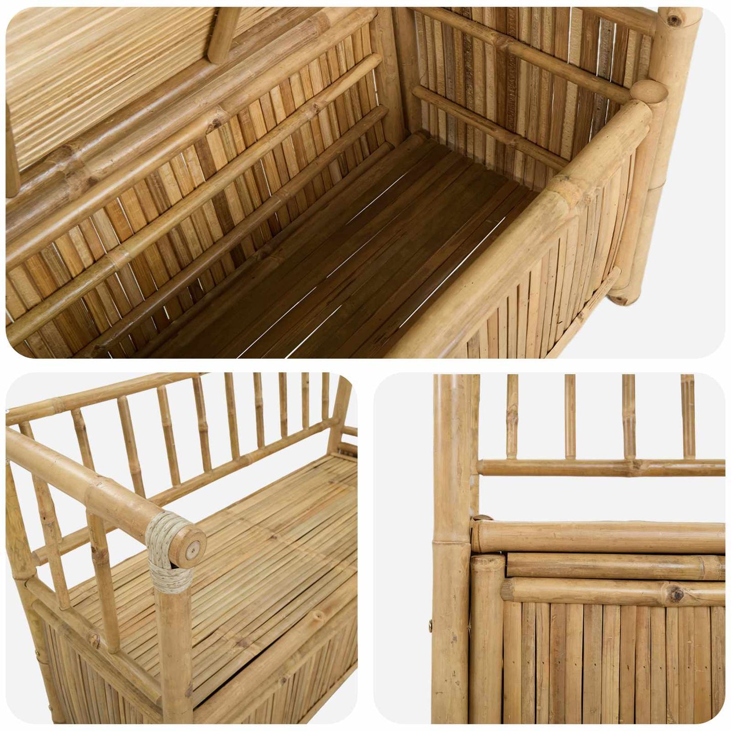 Hagemøbel for Oppbevaring 110 x 47 x 80 cm Bambus Naturlig
