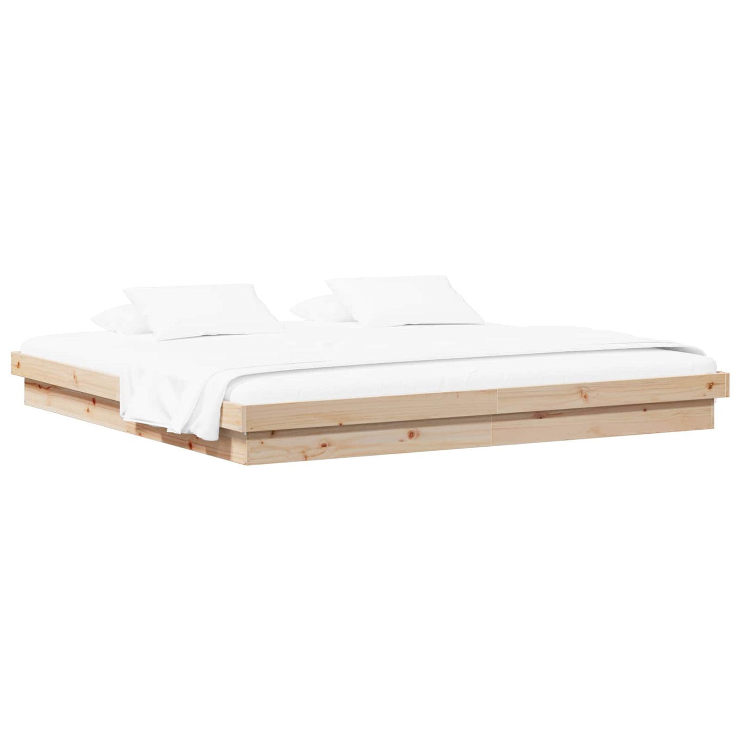 Sengestamme Naturlig 200 x 200 cm Massiv furu