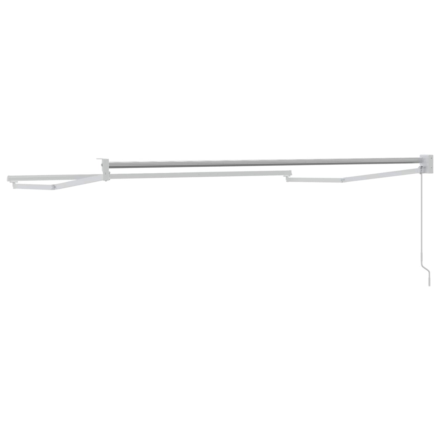 Manuell uttrekkbar markiseramme Hvit 3,5 x 2 m Aluminium