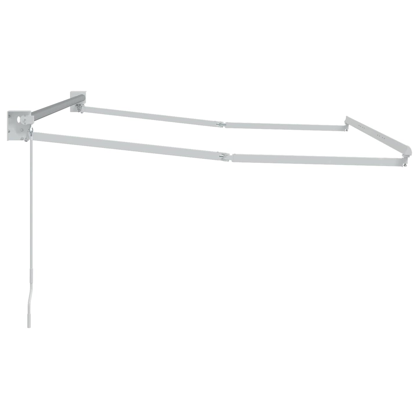 Manuell uttrekkbar markiseramme Hvit 3,5 x 2 m Aluminium