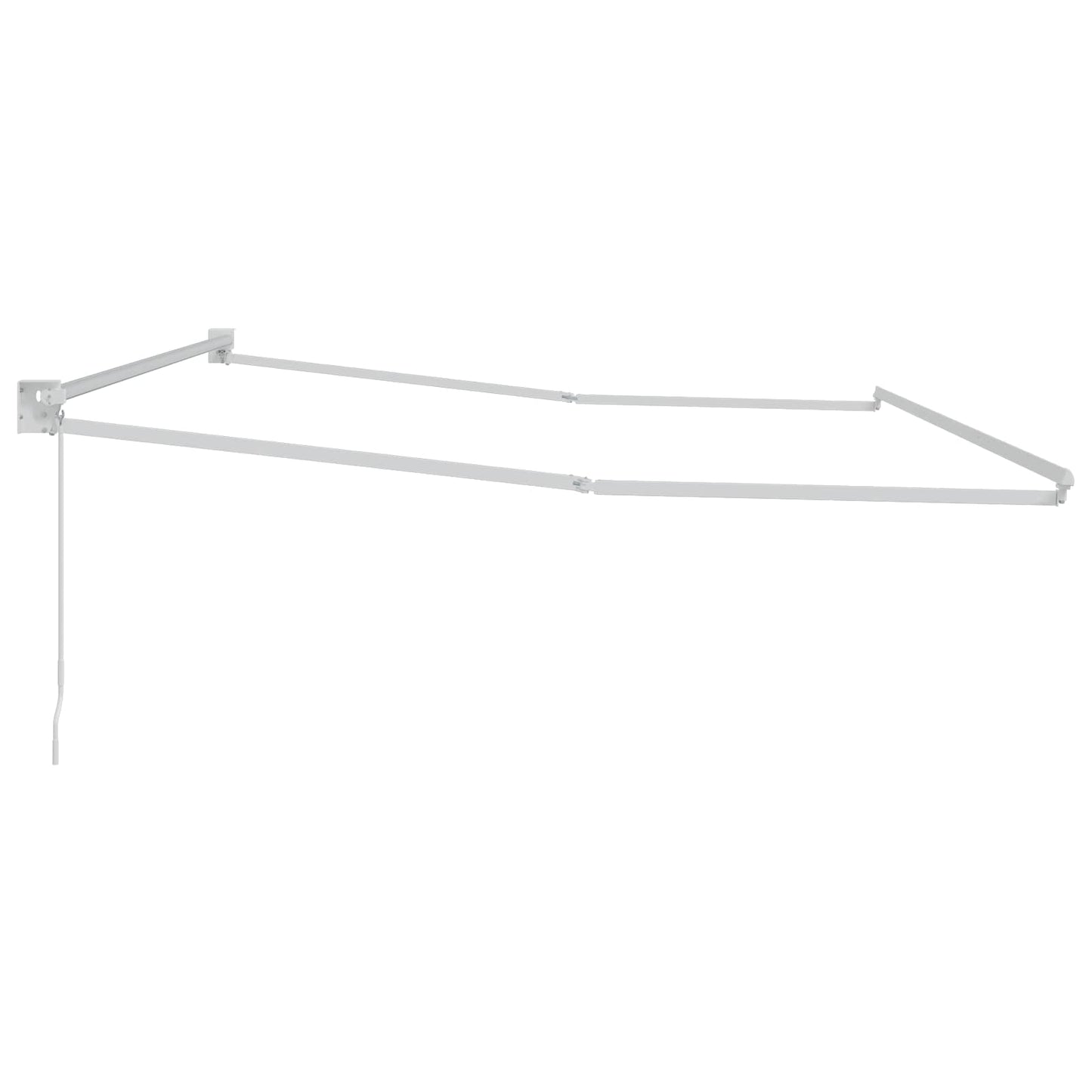 Manuell uttrekkbar markiseramme Hvit 4 x 2 m Aluminium