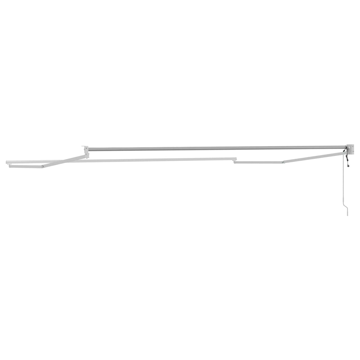 Elektrisk uttrekkbar markiseramme Hvit 4 x 2 m Aluminium