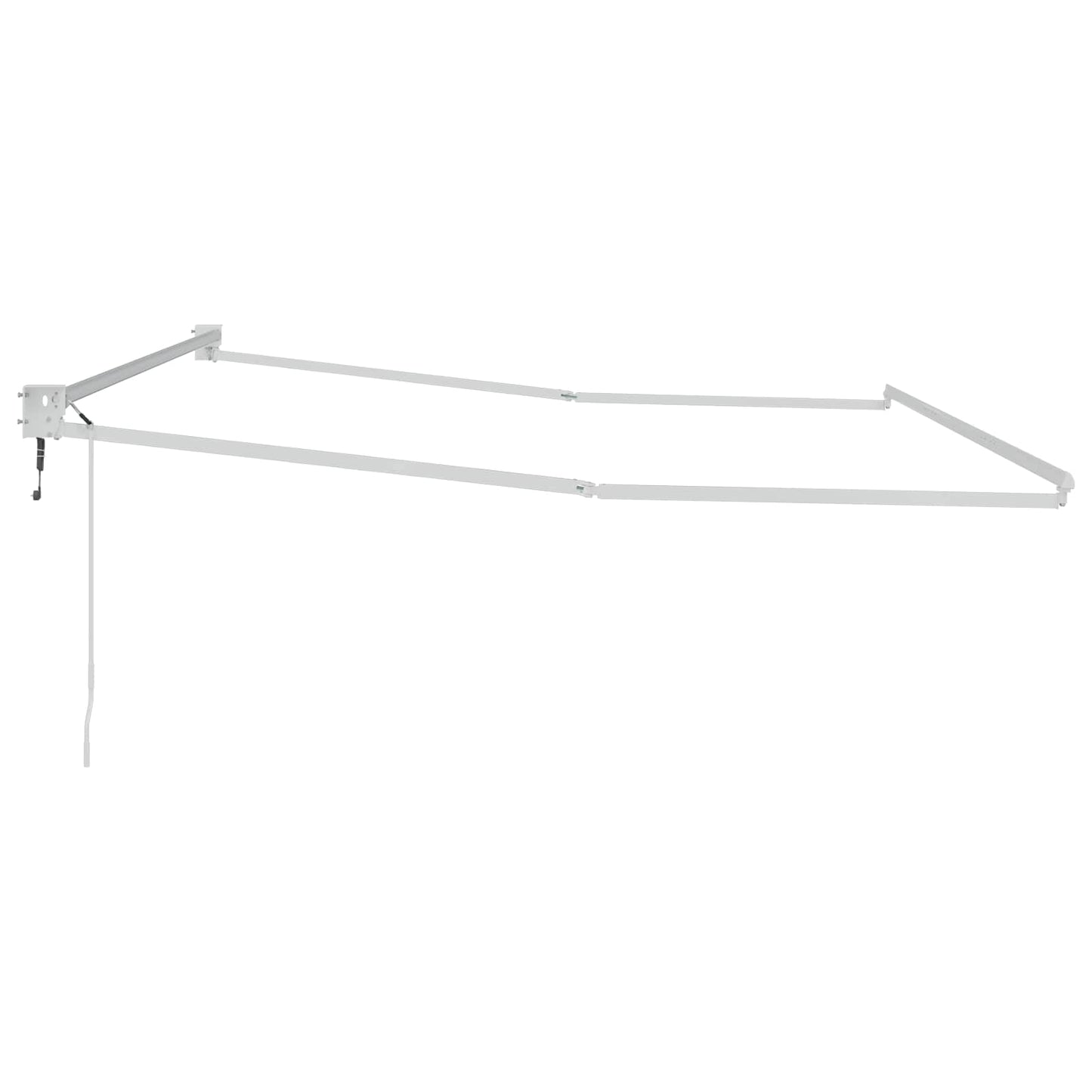 Elektrisk uttrekkbar markiseramme Hvit 4 x 2 m Aluminium