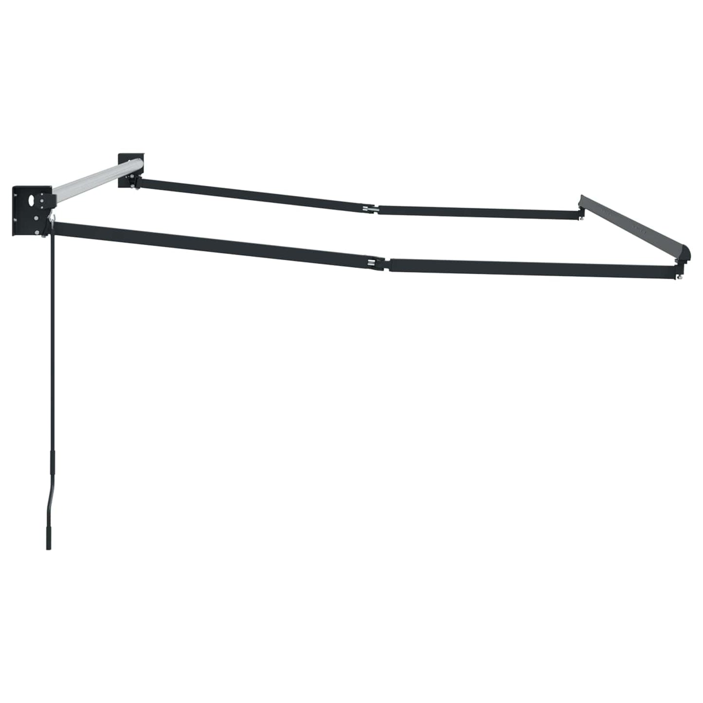 Manuell uttrekkbar markiseramme Antrasitt 3,5 x 2 m Aluminium