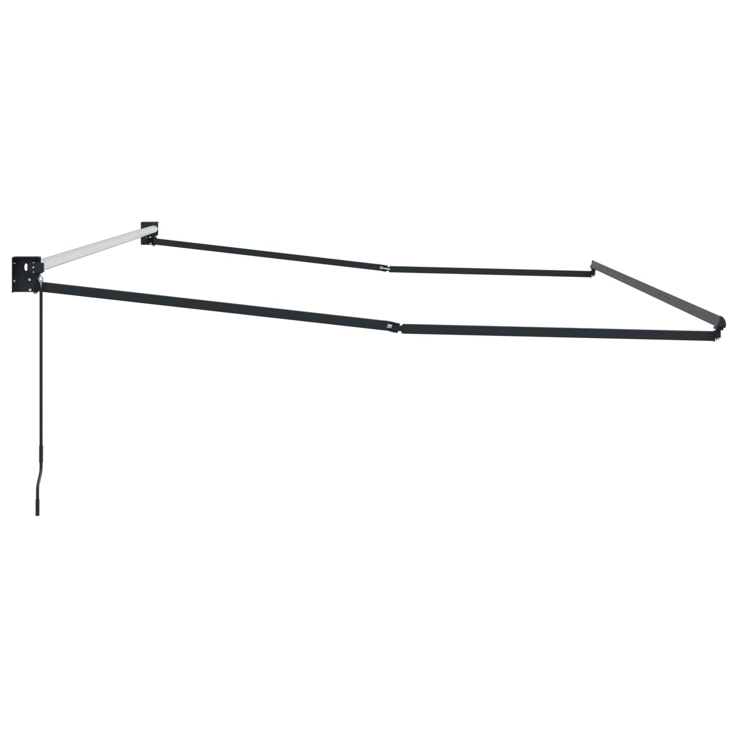 Manuell uttrekkbar markiseramme Antrasitt 4 x 2 m Aluminium