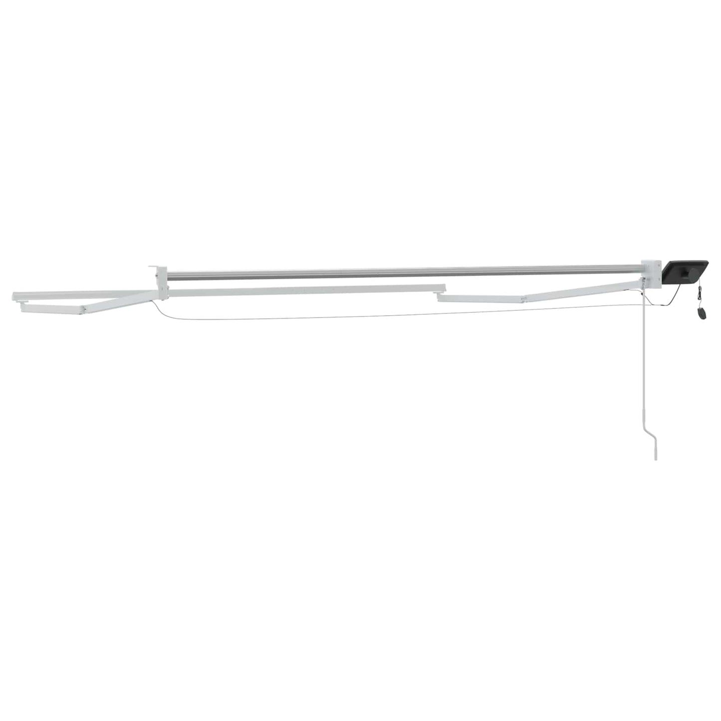 Elektrisk uttrekkbar markiseramme Hvit 3,5 x 2 m Aluminium
