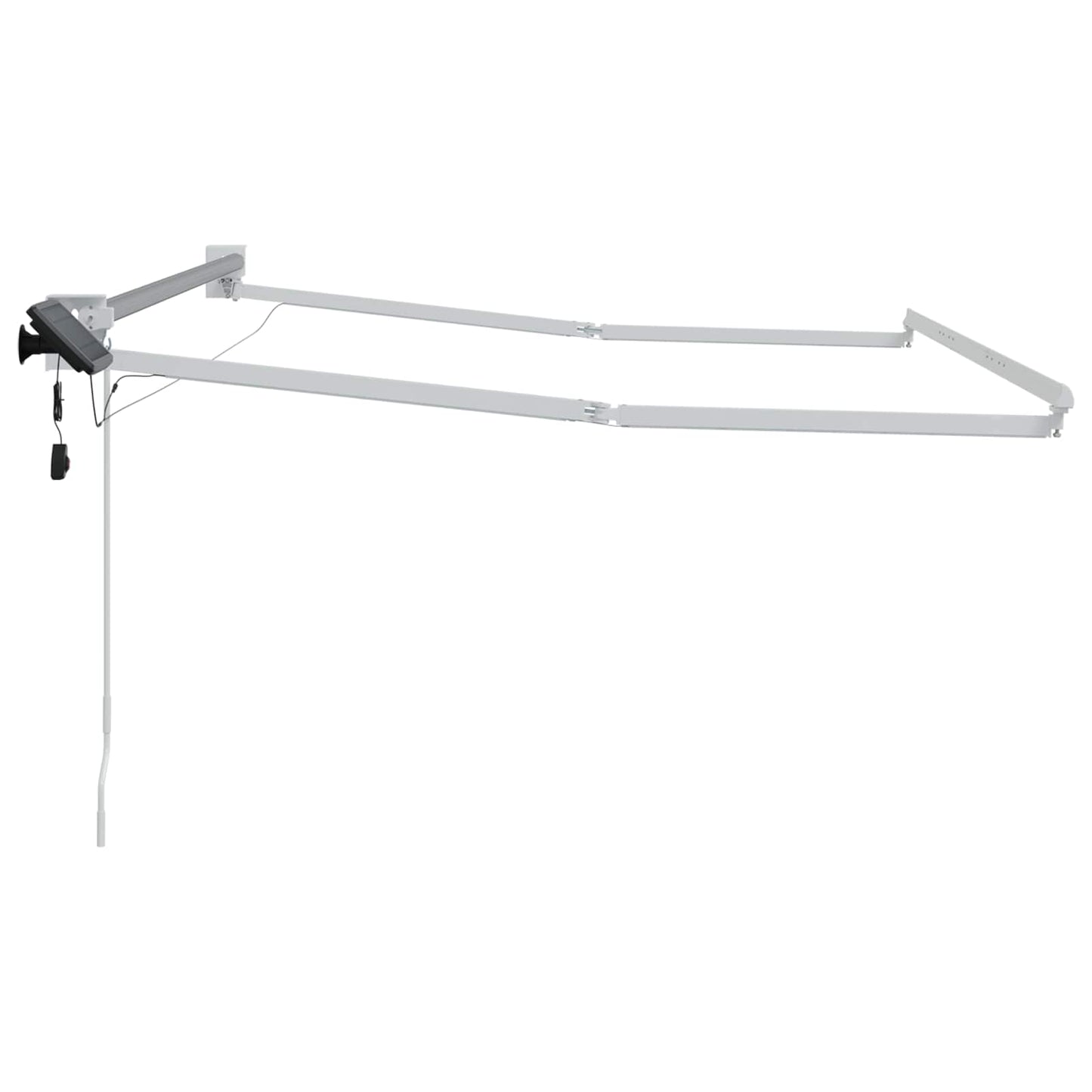 Elektrisk uttrekkbar markiseramme Hvit 3,5 x 2 m Aluminium