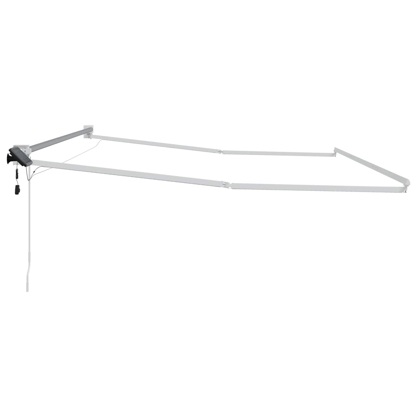 Elektrisk uttrekkbar markiseramme Hvit 5 x 3 m Aluminium