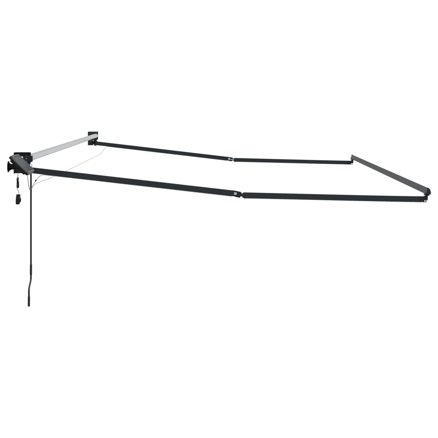 Elektrisk uttrekkbar markiseramme Antrasitt 4,5 × 3 m Aluminium