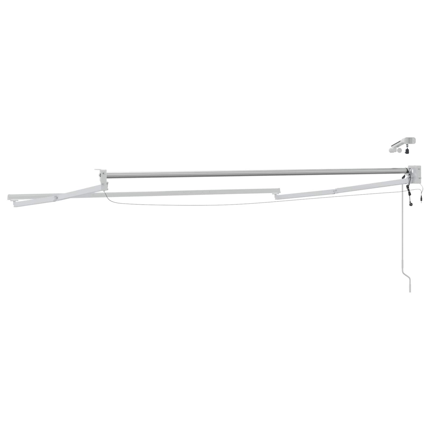 Elektrisk uttrekkbar markiseramme Hvit 3 x 2 m Aluminium