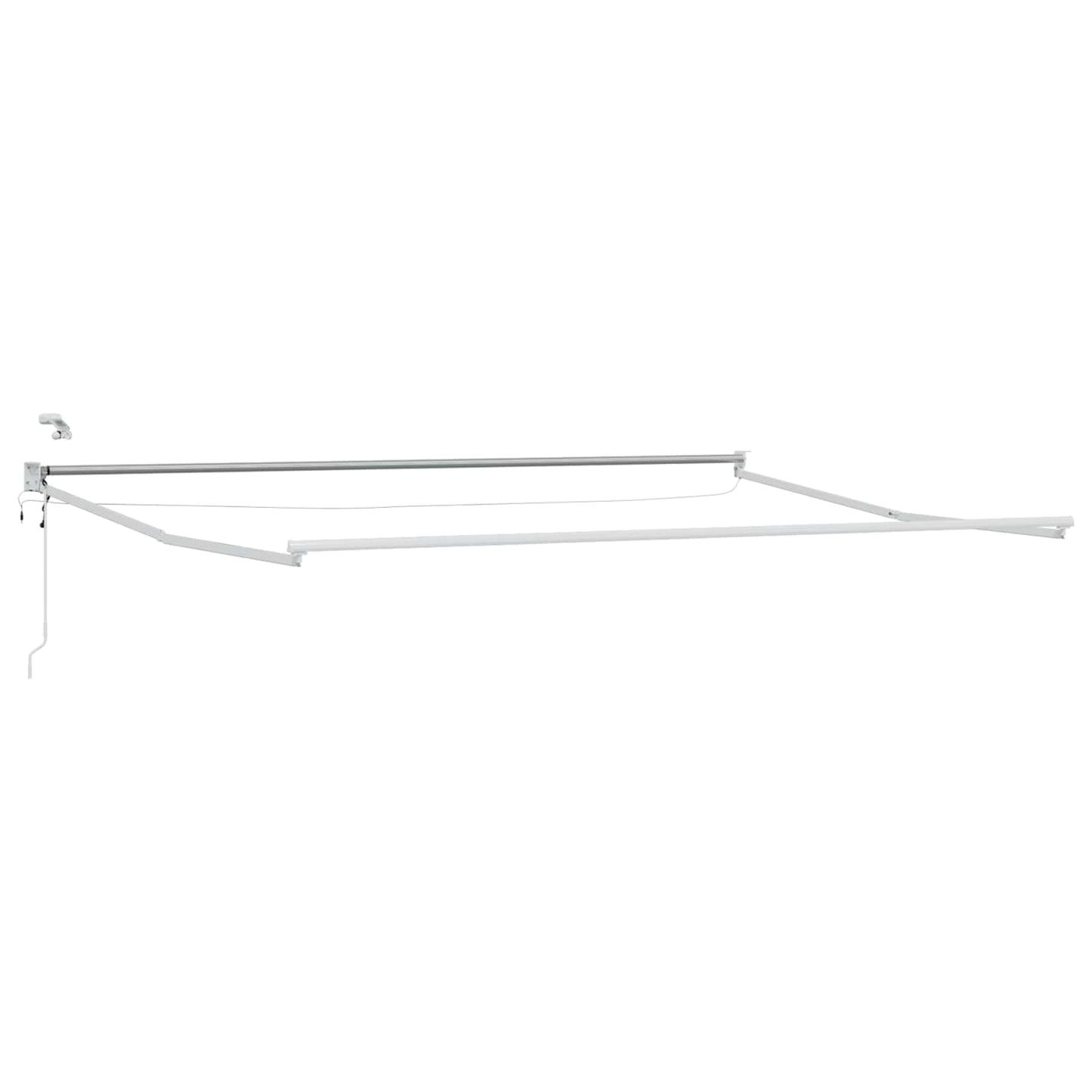 Elektrisk uttrekkbar markiseramme Hvit 4 × 3 m Aluminium