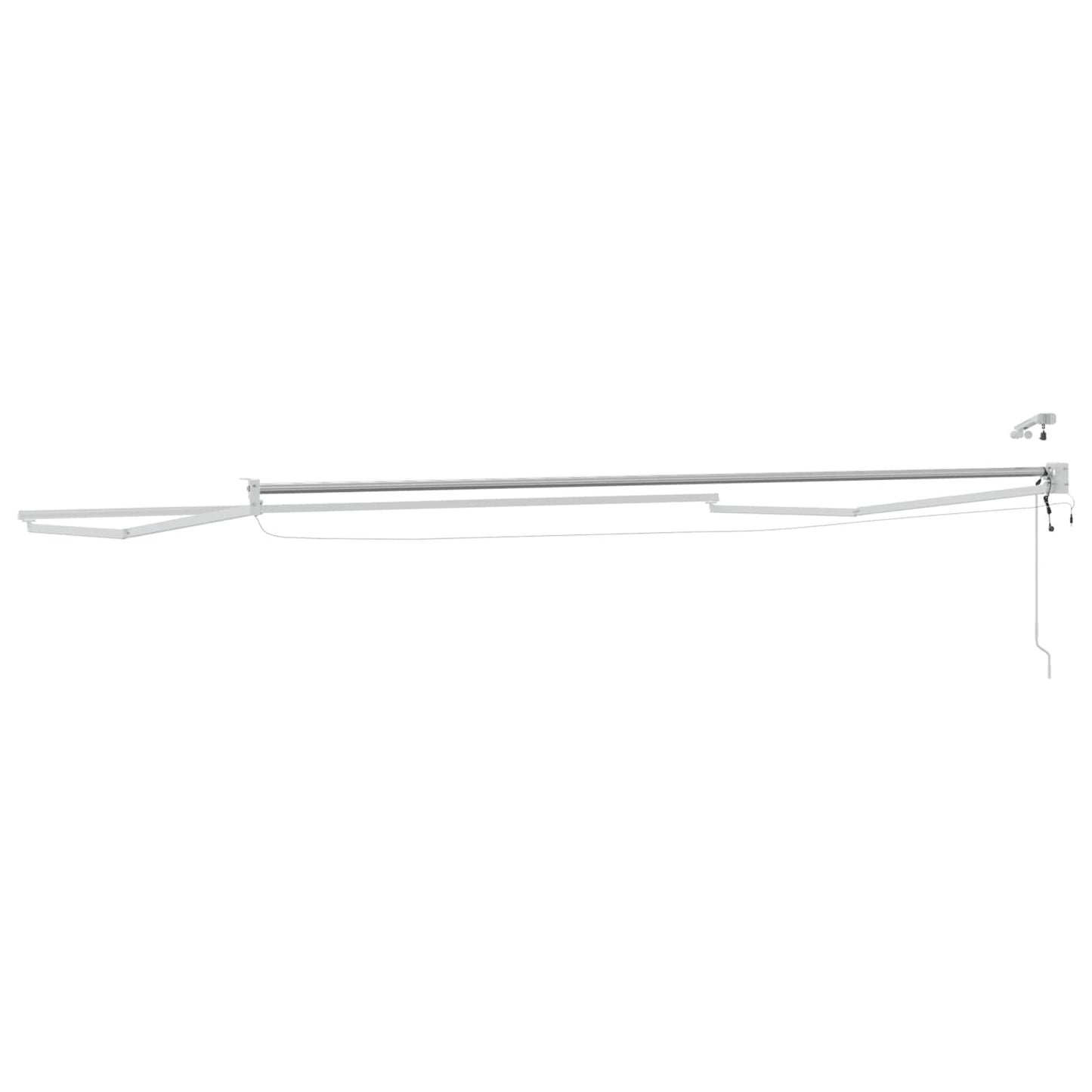 Elektrisk uttrekkbar markiseramme Hvit 4 × 3 m Aluminium