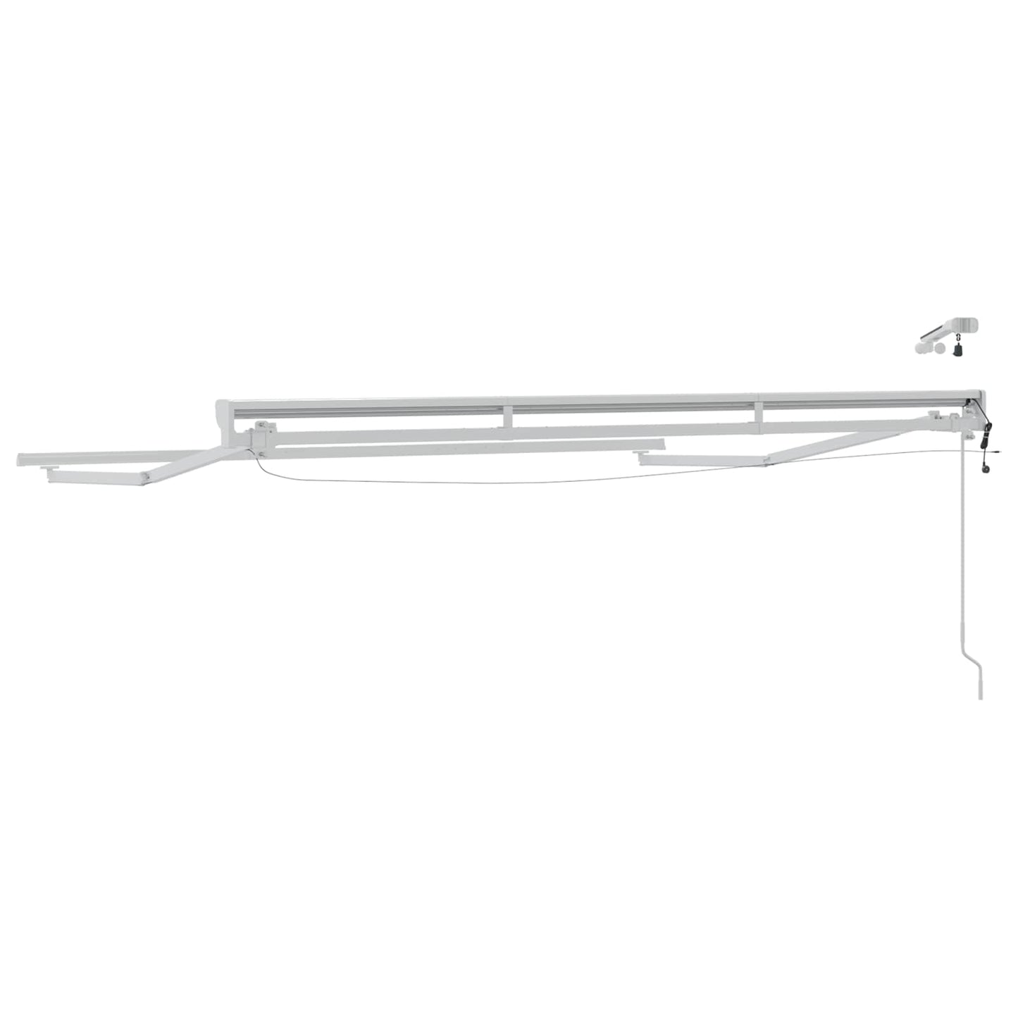 Elektrisk markisedukke med LED Hvit 3 x 2 m Aluminium