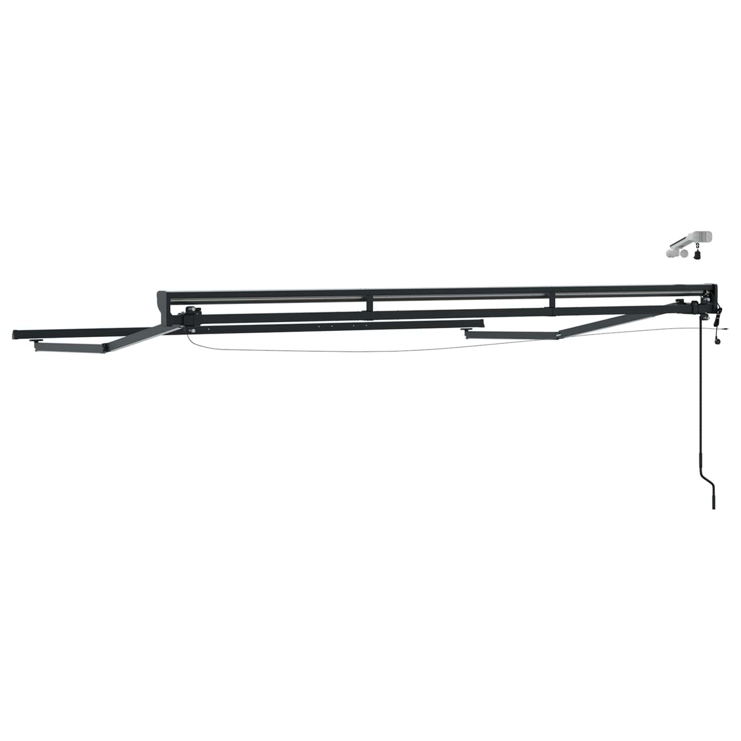 Elektrisk markisedukke med LED Antrasitt 3 x 2,5 m Aluminium