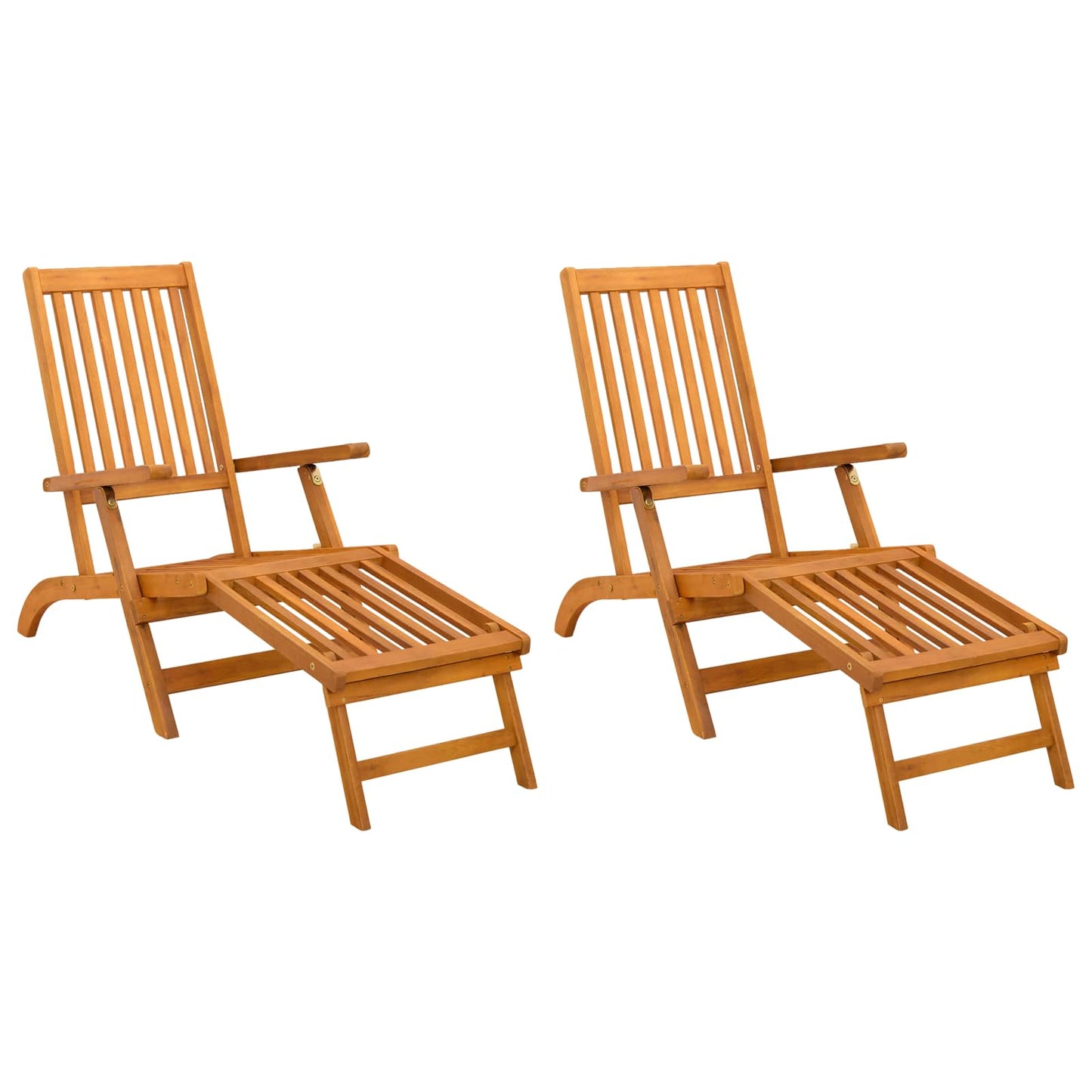 Reclining og sammenleggbare solsenger 2 pcs 55 x 146 x 91 cm