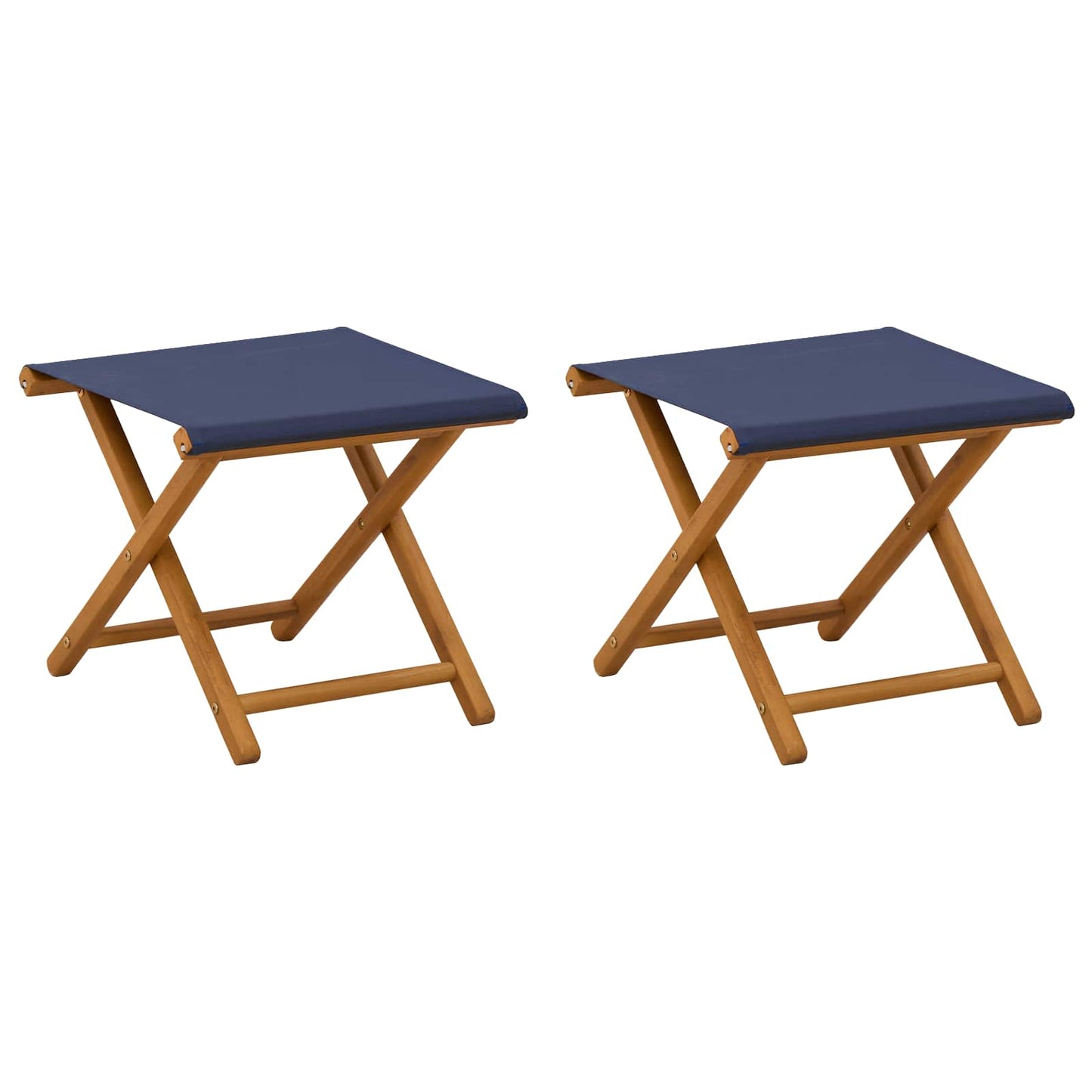 Hage Stol 2 pcs Solid Eucalyptus Tre Blå