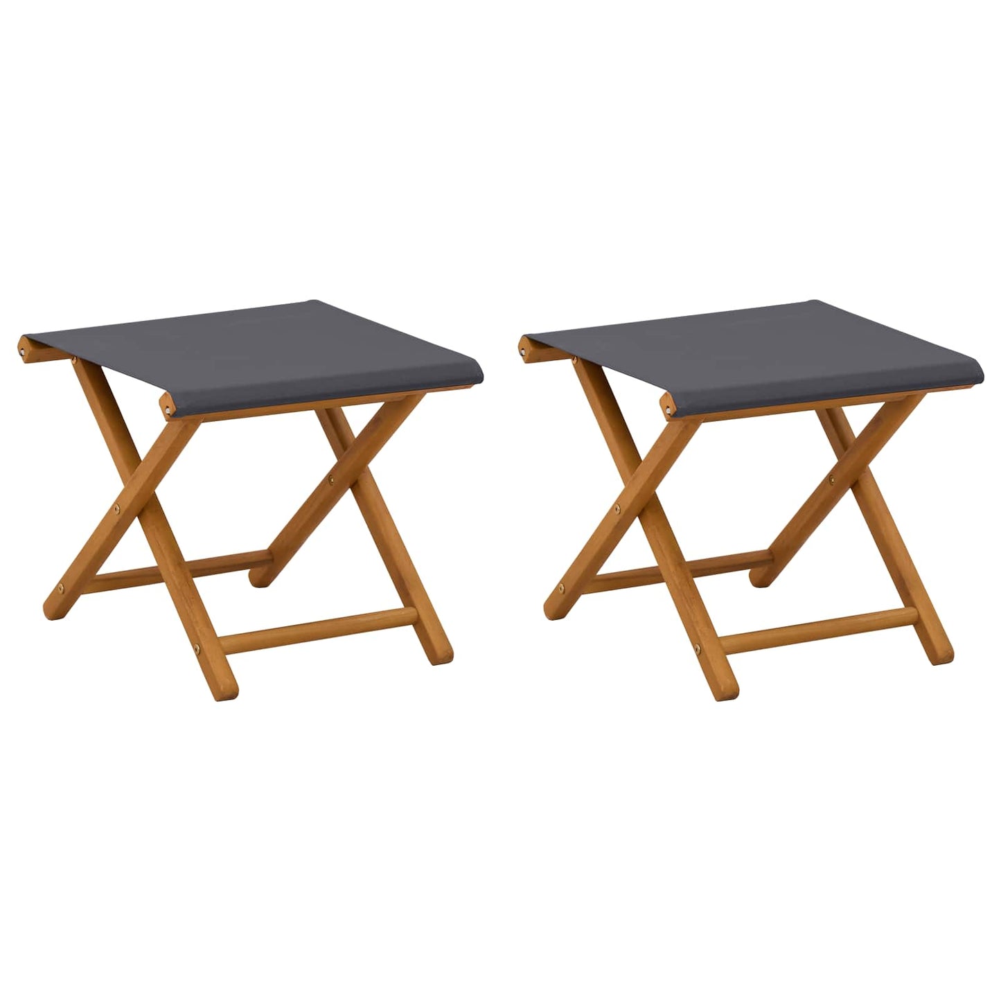 Hage Stol 2 pcs Solid Eucalyptus Tre Grå