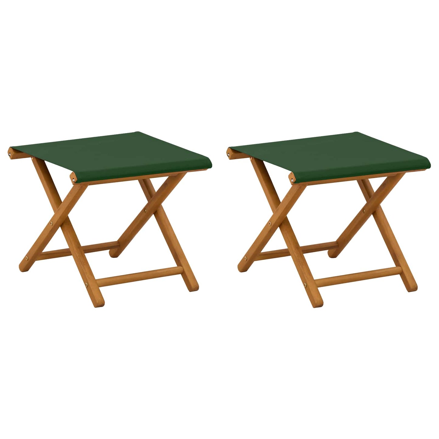 Hage Stol 2 pcs Solid Eucalyptus Tre Grønn