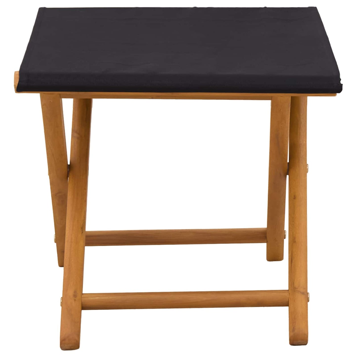 Hage Stol 2 pcs Solid Eucalyptus Tre Svart