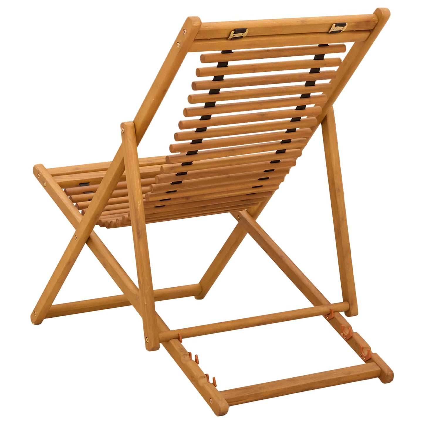 Hage Stol 3 Posisjon Solid Eucalyptus Tre Naturlig