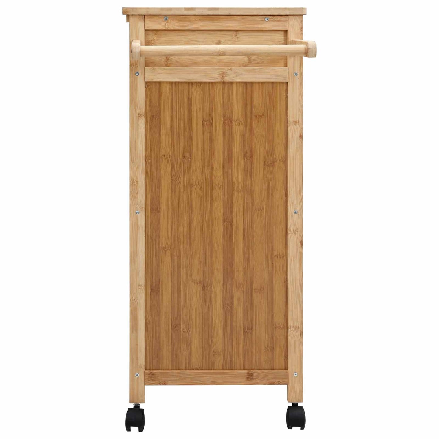 Kjøkkenvogn med hjul Naturlig 90,5 x 36 x 86,5 cm Bambus