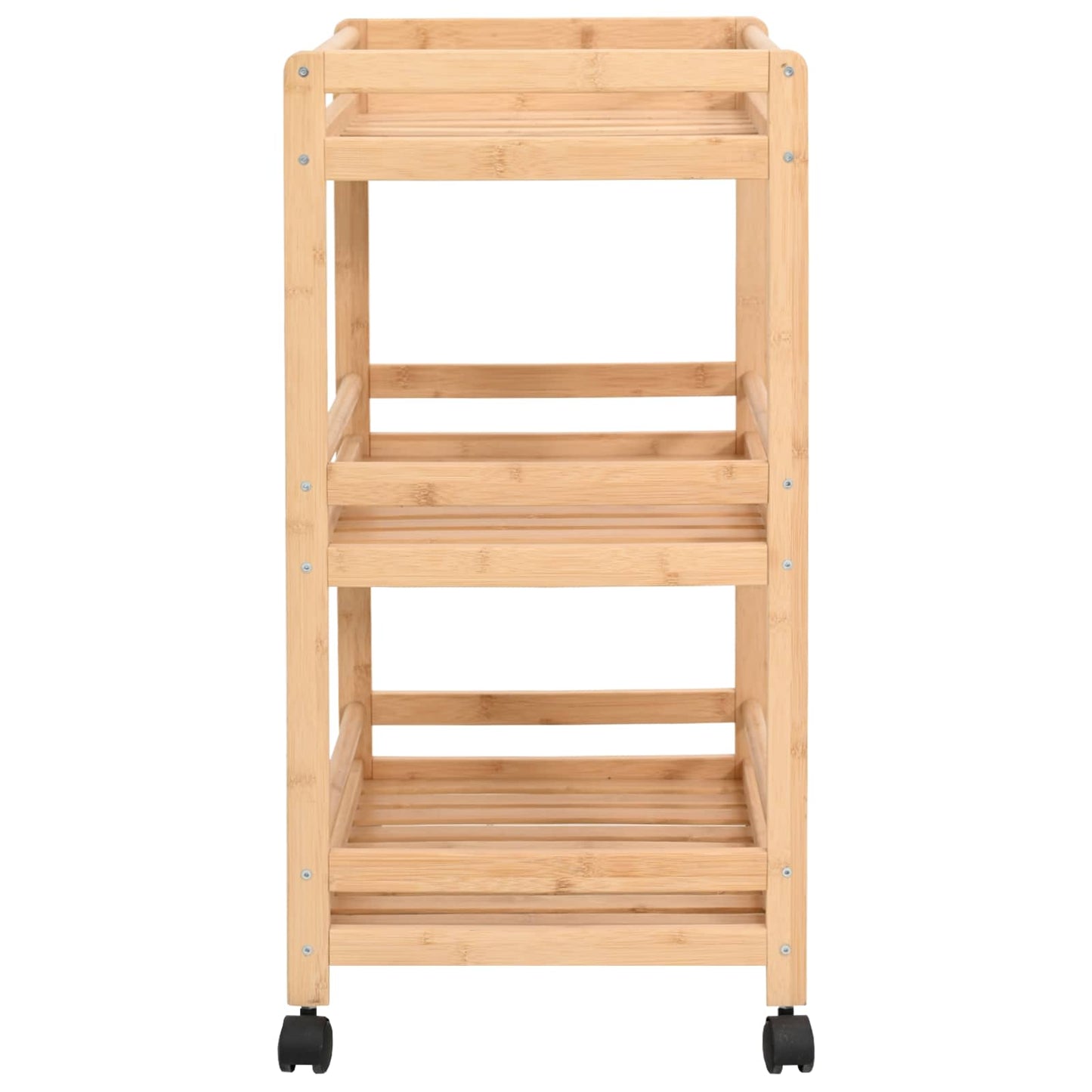 Kjøkkenvogn med hjul Naturlig 46 x 38 x 76 cm Bambus vidaXL