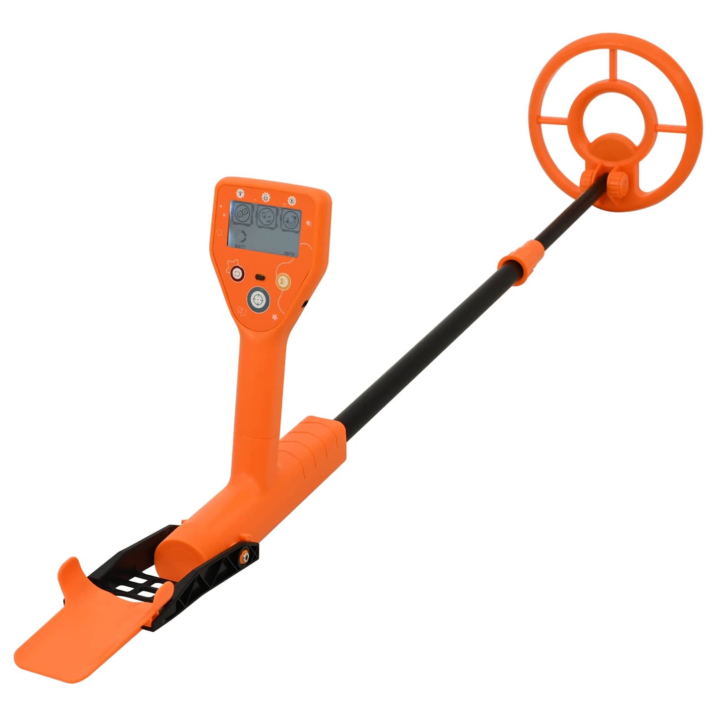 Metallsøker med LCD-skjerm 2 modeller 19 cm spole Gul