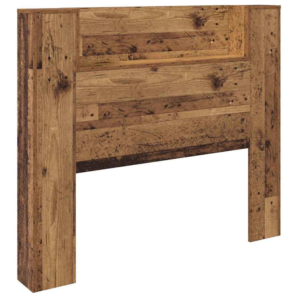Lagringshodegavl med LED Gammelt tre Konstruert tre