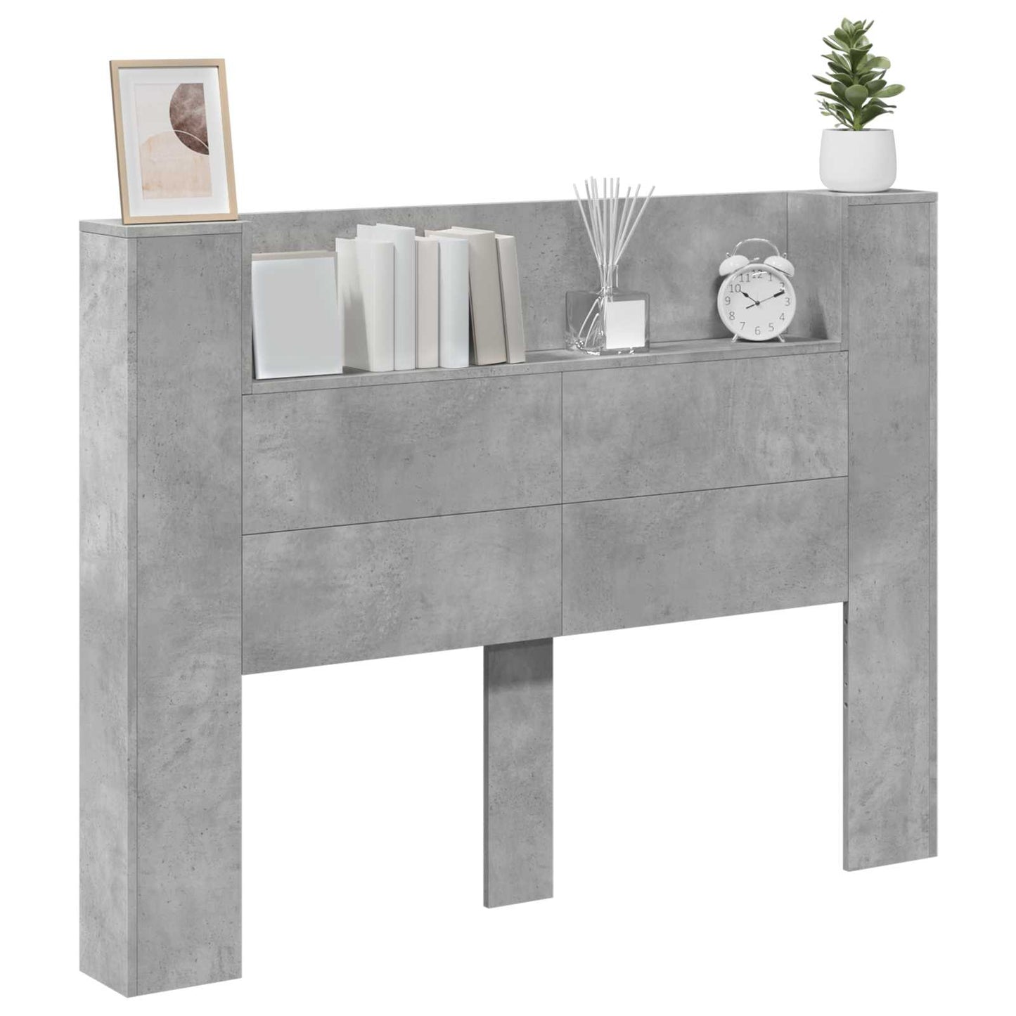 Hodegavl Betonggrå 140 x 16,5 x 103,5 cm Konstruert tre