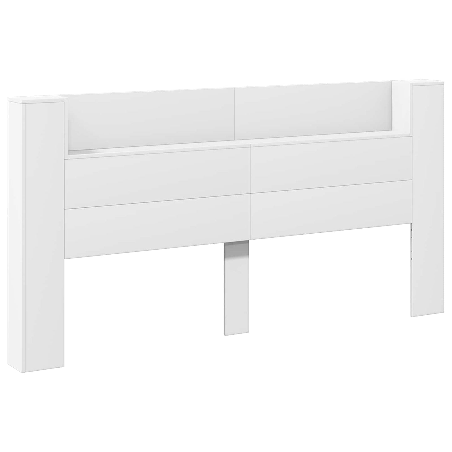 Hodegavl med hylle Hvit 200 x 16,5 x 103,5 cm Konstruert tre