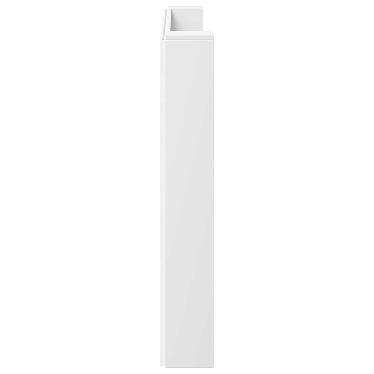 Hodegavl med hylle Hvit 200 x 16,5 x 103,5 cm Konstruert tre