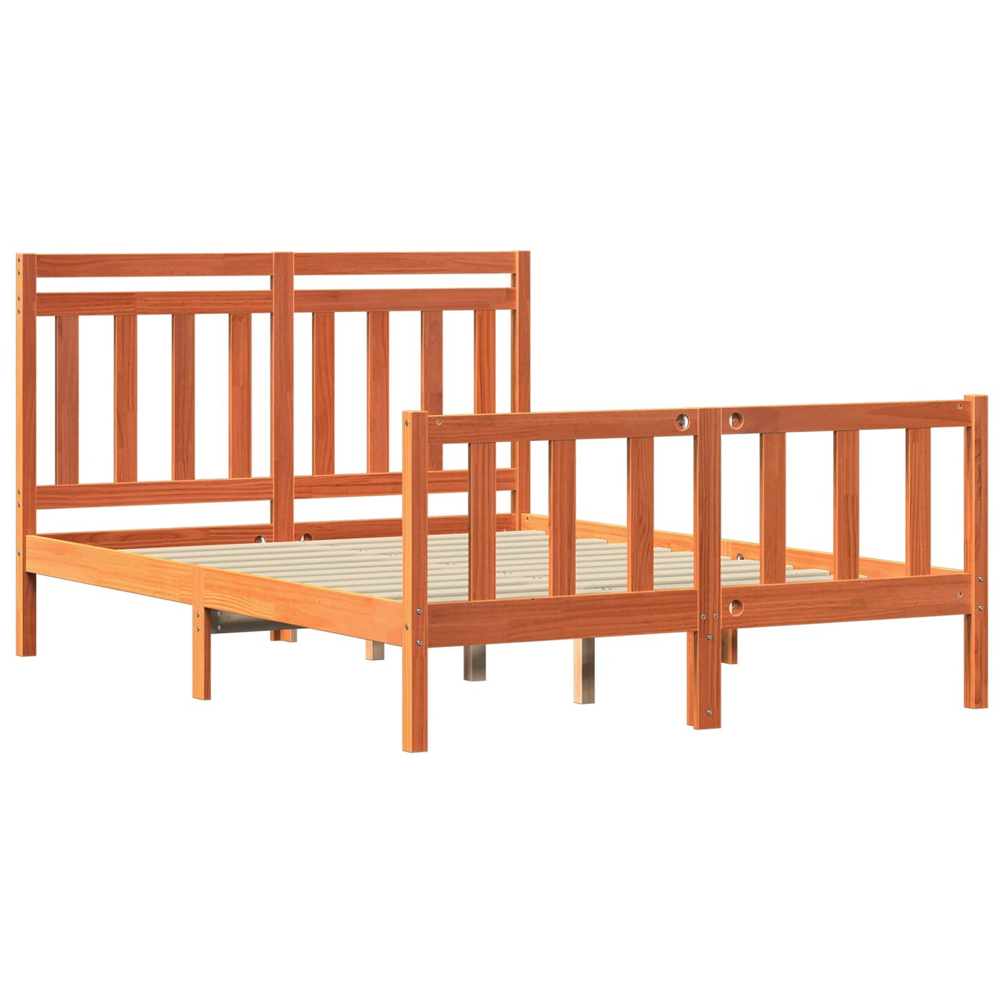 Sengestamme Vokset Brun 205,5 x 155,5 x 100 cm Massiv furu