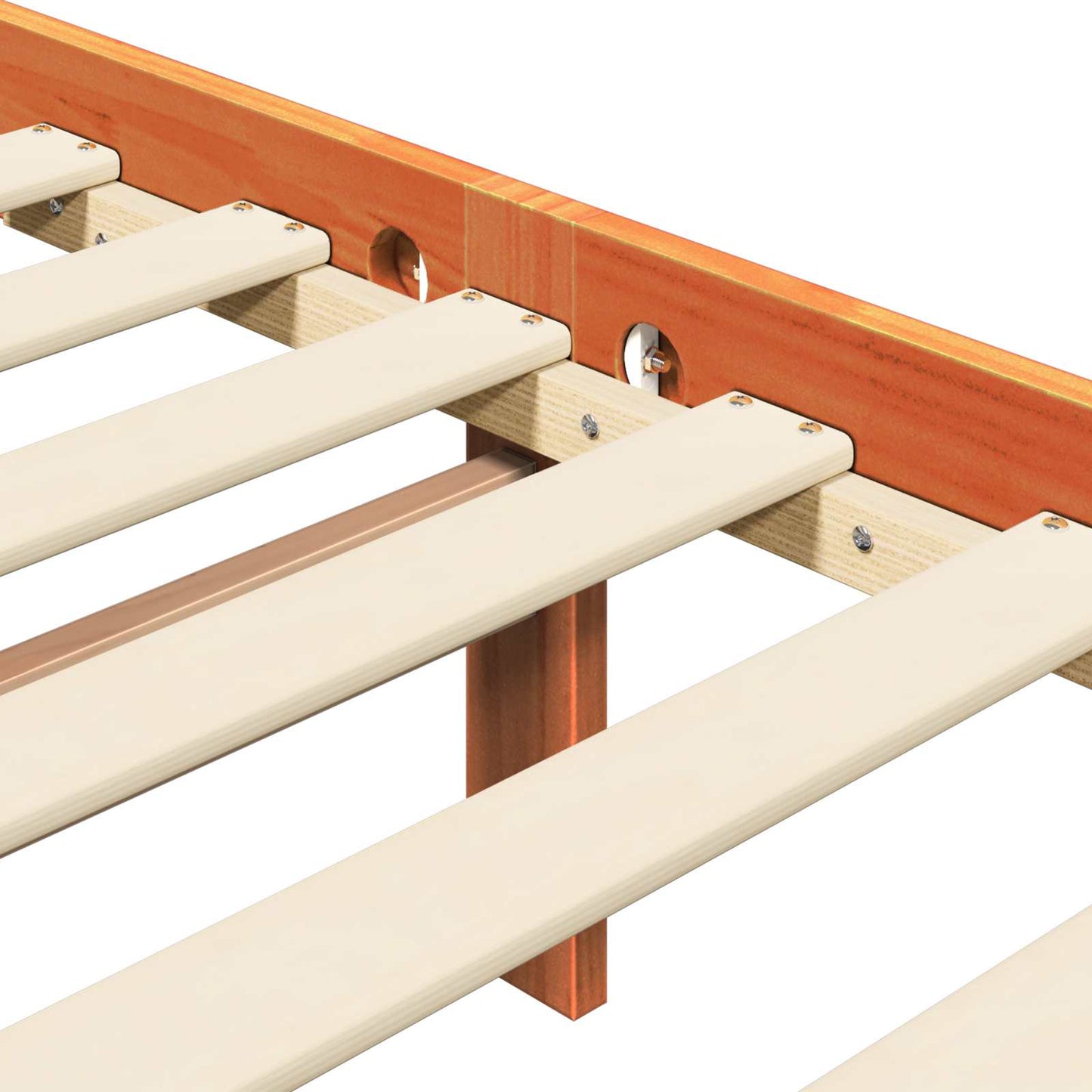 Sengestamme 2 pcs Vokset Brun 205,5 x 185,5 x 100 cm