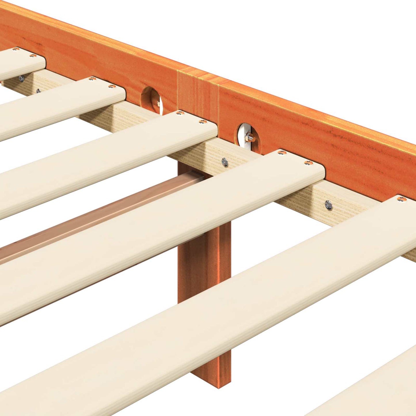 Sengestamme Vokset Brun 205,5 x 165,5 x 100 cm Massiv furu