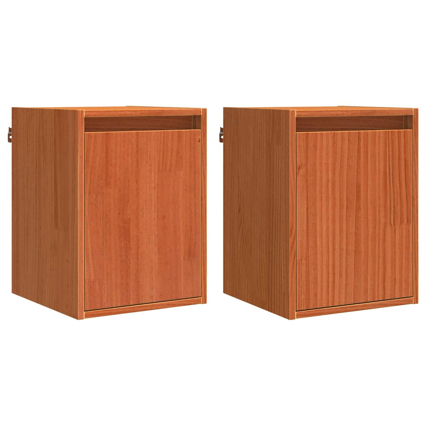 Veggskap Veggmontert 2 stk. Vokset Brun 30 x 30 x 40 cm