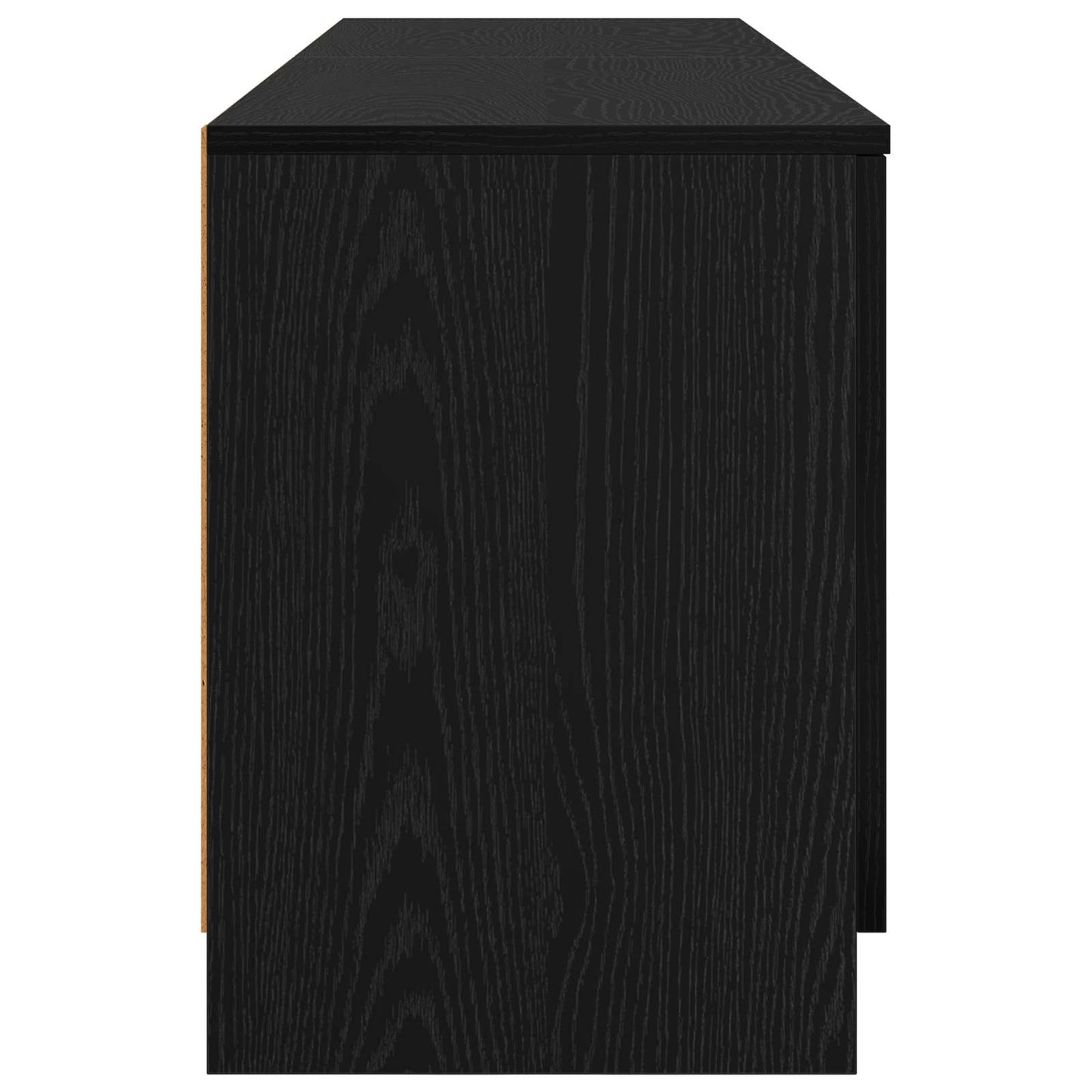 Sengeskap 2 pcs Svart eik 66 x 35 x 48 cm Konstruert tre