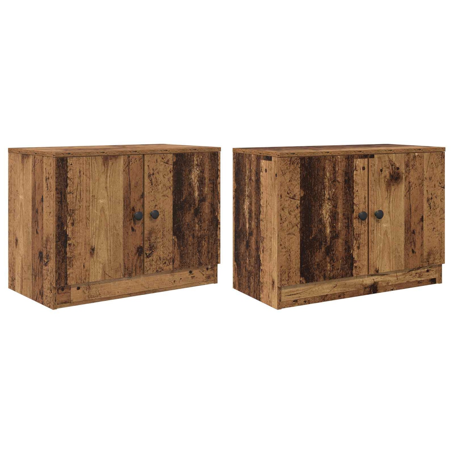 Sengeskap 2 pcs Gammelt tre 66 x 35 x 48 cm Konstruert tre