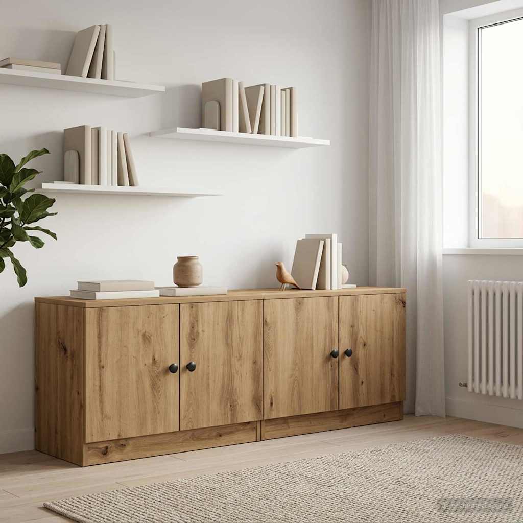 Sengeskap 2 pcs Artisan eik 66 x 35 x 48 cm Konstruert tre