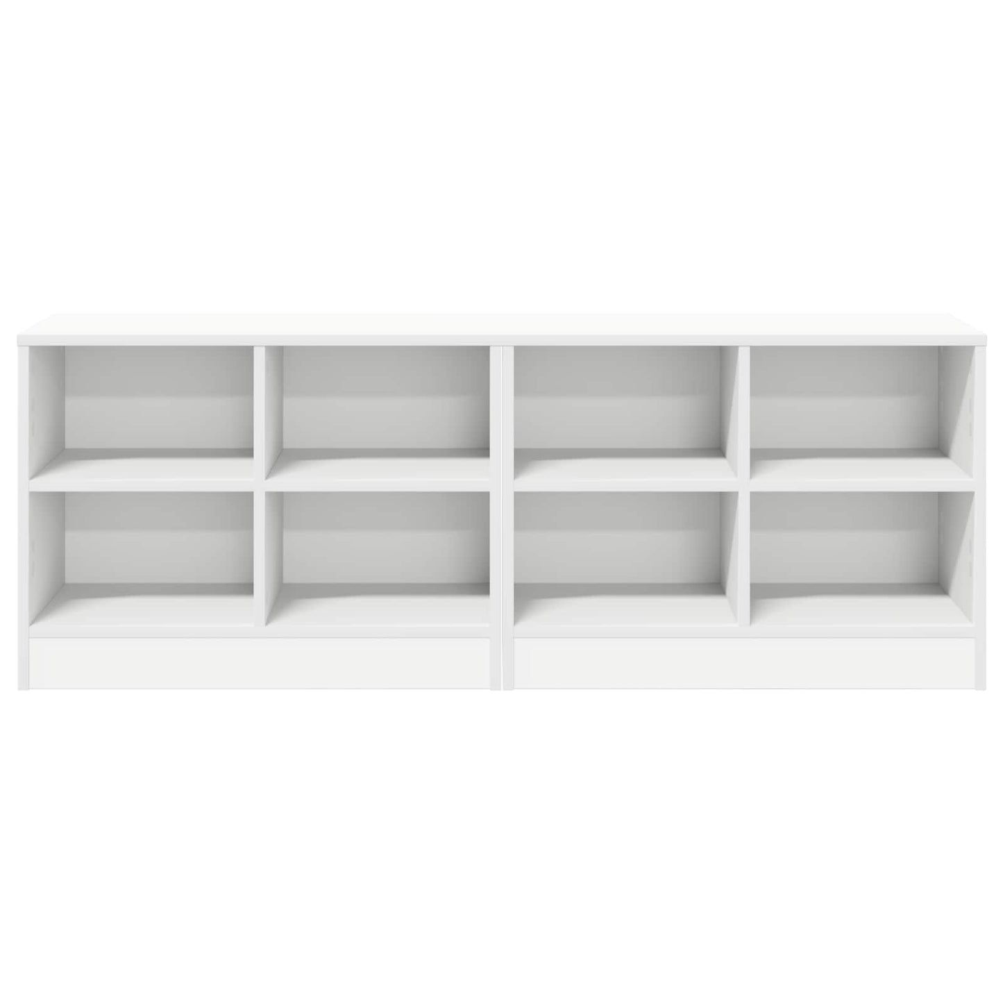 Sengeskap med hylle 2 pcs Hvit 66 x 33 x 48 cm Konstruert tre