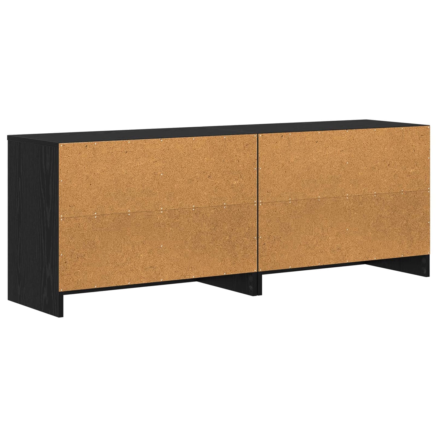 Sengeskap 2 pcs Svart eik 66 x 33 x 48 cm Konstruert tre