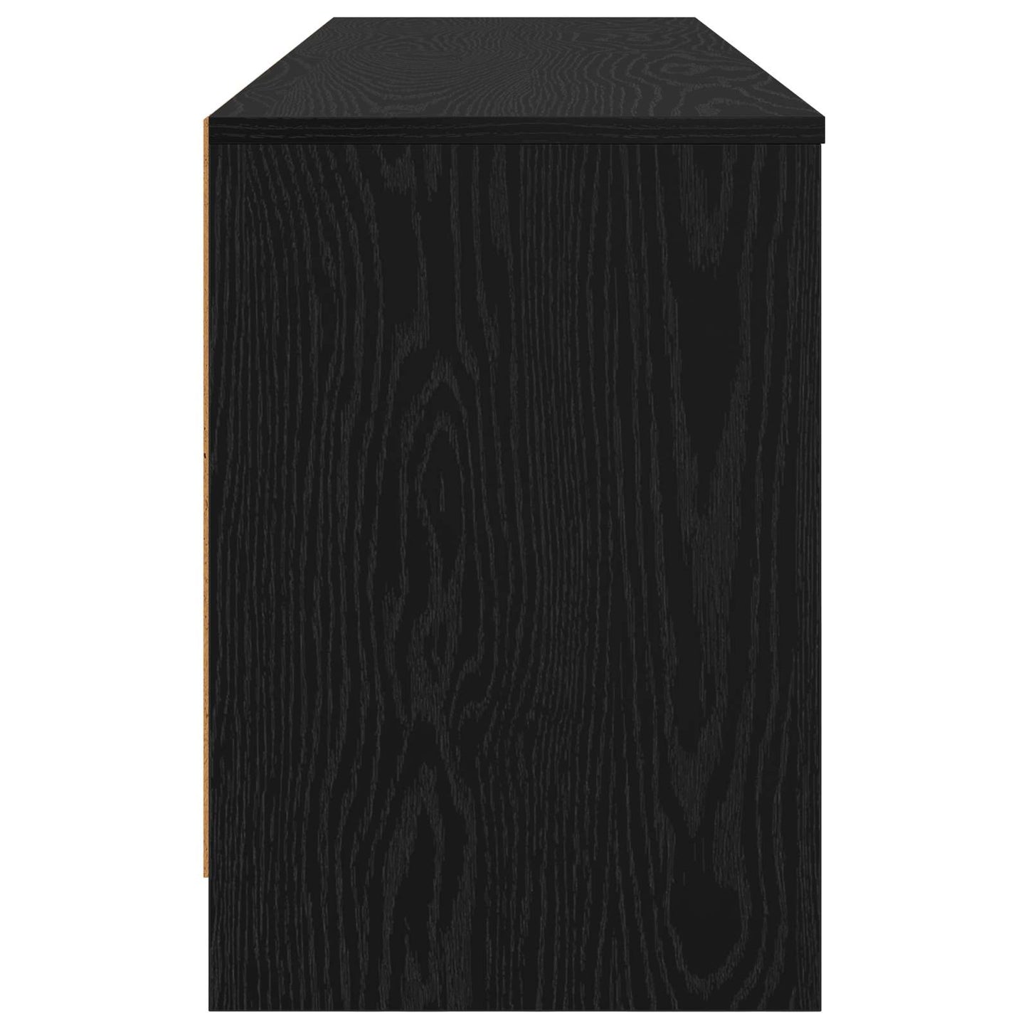 Sengeskap 2 pcs Svart eik 66 x 33 x 48 cm Konstruert tre